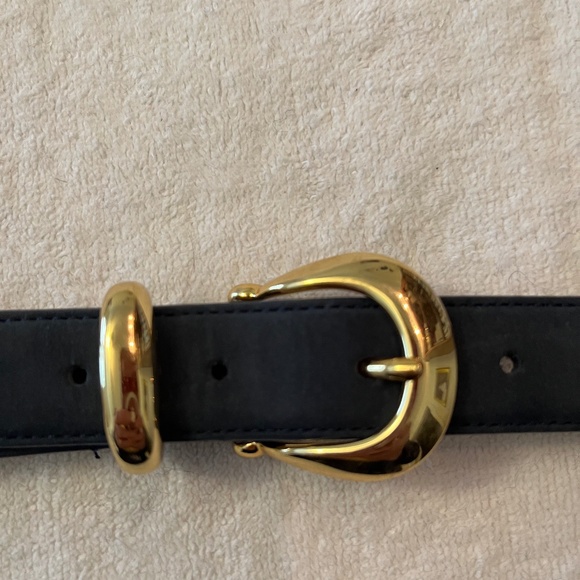 Navy blue suede belt, charter club - Picture 1 of 4